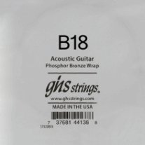 GHS Phosphor Bronze Acoustic Guitar Single String, .018