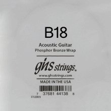 GHS Phosphor Bronze Acoustic Guitar Single String, .018