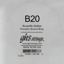 GHS Phosphor Bronze Acoustic Guitar Single String, .020