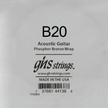 GHS Phosphor Bronze Acoustic Guitar Single String, .020