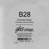 GHS Phosphor Bronze Acoustic Guitar Single String, .028