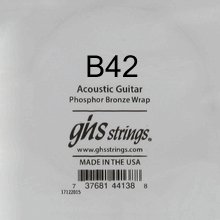 GHS Phosphor Bronze Acoustic Guitar Single String, .042