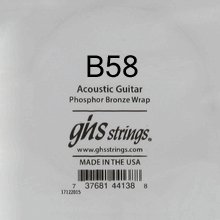 GHS Phosphor Bronze Acoustic Guitar Single String, .058