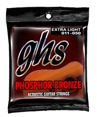 GHS Phosphor Bronze Acoustic Guitar Strings S315 Ex Lt 11-50