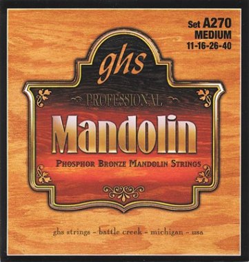 GHS Phosphor Bronze Mandolin Strings, Medium Gauge (11-40), Full Set