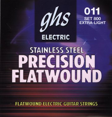 GHS Precision 800 Flatwound Stainless Electric Guitar Ex Light 11-46