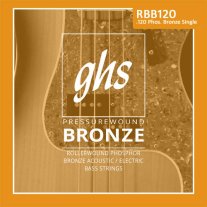 GHS RBB120 Pressurewound Bronze Bass single string, .120 Low B