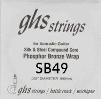 GHS Silk & Bronze Acoustic Guitar Single String, .049