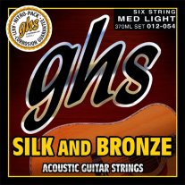 GHS Silk and Bronze Acoustic Guitar Strings 370ML Med Lt 12-54