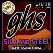 GHS Silk and Steel Acoustic Guitar Strings 350 Med 11-48