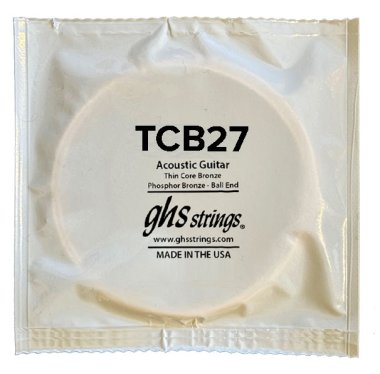 GHS Thin Core Phosphor Bronze Acoustic Guitar Single String, .027