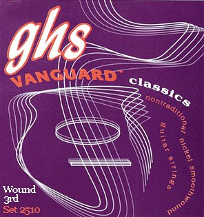 GHS Vanguard Classics 2510 Nickel Smoothwound Guitar Strings, Full Set