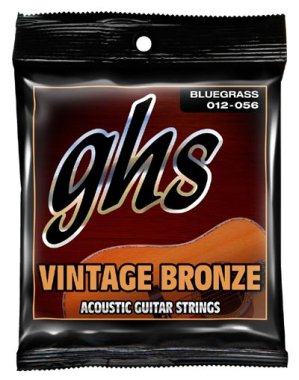 GHS Vintage Bronze 85/15 Acoustic Guitar Strings VN-B Bluegrass 12-56