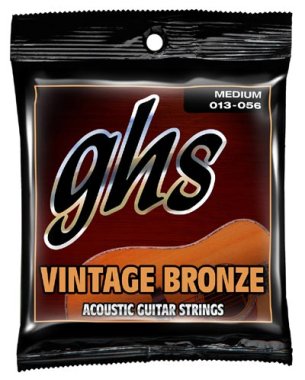 GHS Vintage Bronze 85/15 Acoustic Guitar Strings VN-M Med 13-56
