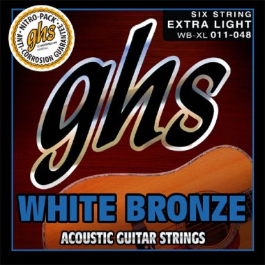 GHS White Bronze Alloy 52 Acoustic Guitar Strings WB-XL Ex Lt 11-48