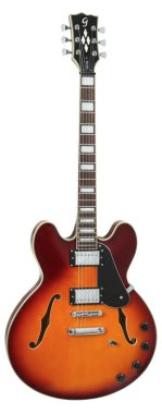 Giannini GSH-350 HB Double Cutaway Hollow Body Electric Guitar