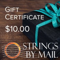 Gift Certificate 10 Digital Money to use or send at stringsbymail.sbs