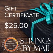 Gift Certificate 25 Digital Money to use or send at stringsbymail.sbs