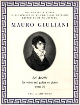 Giuliani | Sei Ariette op. 95 for voice and guitar or piano - Paper