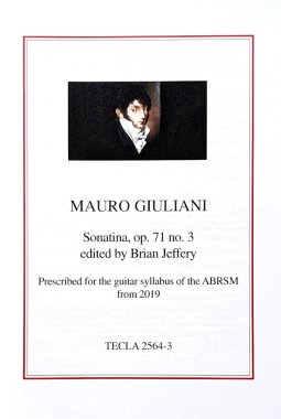 Giuliani | Sonatina for guitar, op. 71 no. 3, for solo guitar - Paperbound