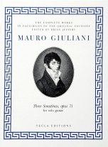 Giuliani | Three Sonatinas, op. 71, for solo guitar - Paperbound