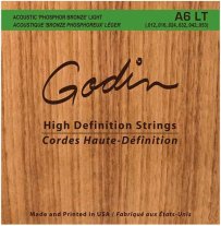 Godin A6LT Phosphor Bronze Acoustic Guitar Strings, Light 12-53
