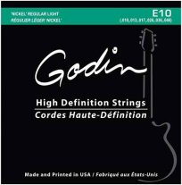 Godin E10 Nickel Wound Electric Guitar Strings, Regular Light 10-46