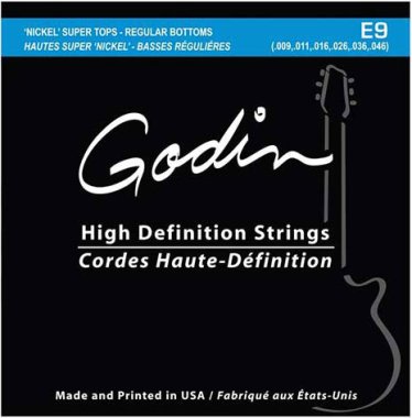 Godin E9 Nickel Wound Electric Strings, 'Super Tops'/Reg. Bottom 9-46