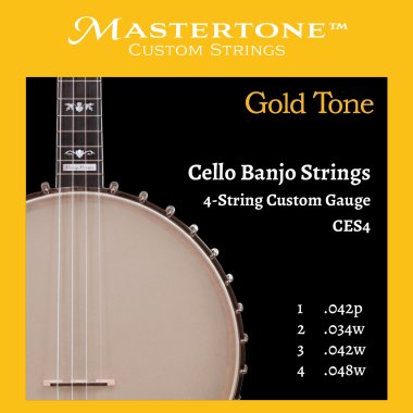 Gold Tone CES4 4 String Cello Banjo Nylon Strings, Full Set