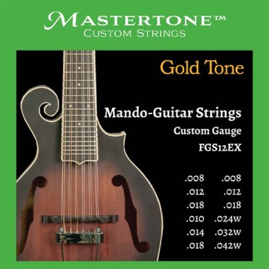 Gold Tone FGS12EX 12 String Mando-Guitar Strings Extra Lt, Full Set