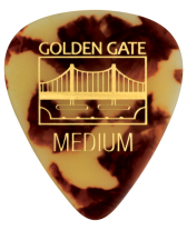 Golden Gate MP-44 Deluxe Flat Pick, Sideman, Medium Tortoise One Pick