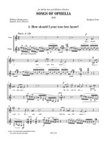 Goss | Songs of Ophelia for voice and guitar