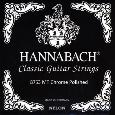 Hannabach 875 - Chrome Polished 3rd string (g) Medium Tension