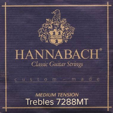 Hannabach Custom Made 7288MT Classical Guitar Strings, Treble Set