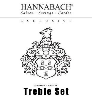 Hannabach EXCLUSIVE MT Classical Guitar Strings, Treble Set