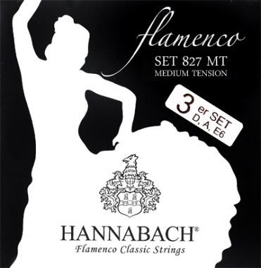 Hannabach Flamenco 8277MT Silver Plated Guitar Strings, Bass Set