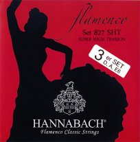 Hannabach Flamenco 8277SHT Silver Plated Guitar Strings, Bass Set