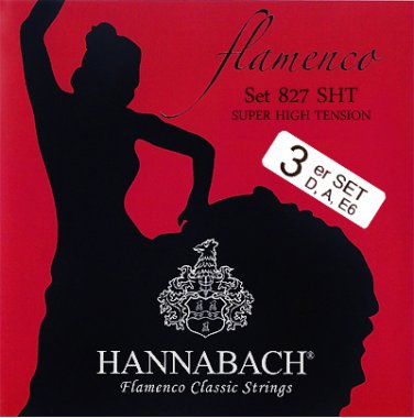 Hannabach Flamenco 8277SHT Silver Plated Guitar Strings, Bass Set