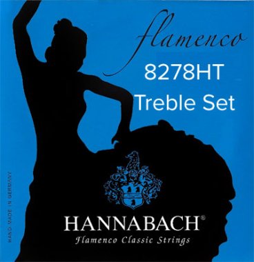 Hannabach Flamenco 8278HT Nylon Guitar Strings, Treble Set