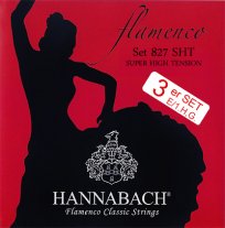 Hannabach Flamenco 8278SHT Nylon Guitar Strings, Treble Set