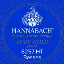 Hannabach Pure Gold 8257HT Classical Guitar Strings, Bass Set