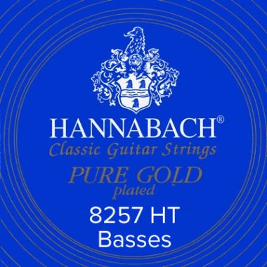 Hannabach Pure Gold 8257HT Classical Guitar Strings, Bass Set