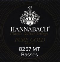 Hannabach Pure Gold 8257MT Classical Guitar Strings, Bass Set
