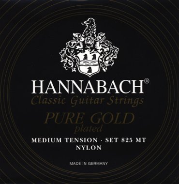 Hannabach Pure Gold 825MT Classical Guitar Strings, Full Set