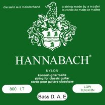 Hannabach Silver Plated 800LT Classical Guitar Strings, Bass Set