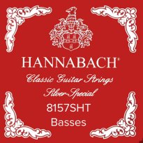 Hannabach Silver Special 8157SHT Classical Guitar Strings, Bass Set