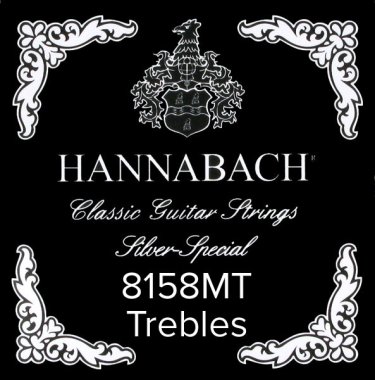 Hannabach Silver Special 8158MT Classical Guitar Strings, Treble Set
