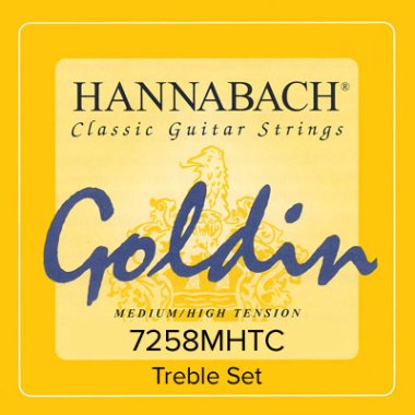 Hannabach Super Carbon Goldin Trebles MHT Guitar Strings, Treble Set