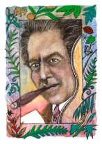 Heiter Villa-Lobos Note Card by illustrator Glenn Wolff