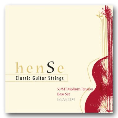 Hense 557MT Medium Tension Classical Guitar Strings, Bass Set